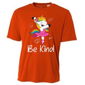 Dancing Unicorn Be Kind Anti Bullying Unity Day Orange Cooling Performance Crew T-Shirt