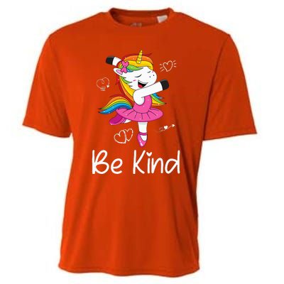 Dancing Unicorn Be Kind Anti Bullying Unity Day Orange Cooling Performance Crew T-Shirt