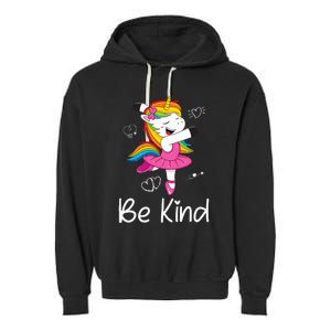 Dancing Unicorn Be Kind Anti Bullying Unity Day Orange Garment-Dyed Fleece Hoodie