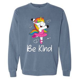 Dancing Unicorn Be Kind Anti Bullying Unity Day Orange Garment-Dyed Sweatshirt