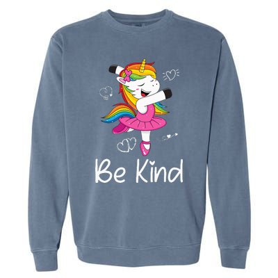 Dancing Unicorn Be Kind Anti Bullying Unity Day Orange Garment-Dyed Sweatshirt