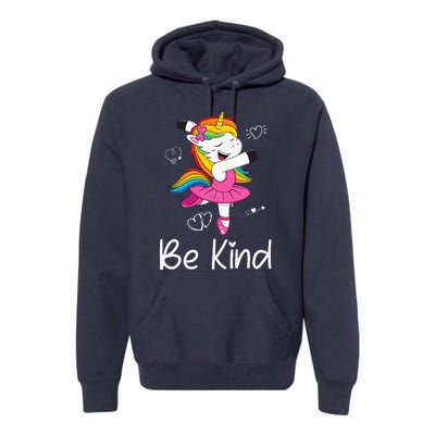 Dancing Unicorn Be Kind Anti Bullying Unity Day Orange Premium Hoodie