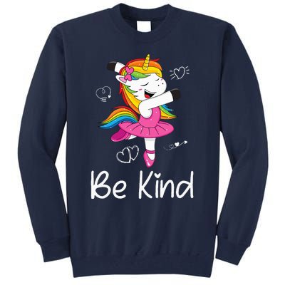 Dancing Unicorn Be Kind Anti Bullying Unity Day Orange Tall Sweatshirt