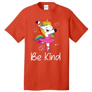 Dancing Unicorn Be Kind Anti Bullying Unity Day Orange Tall T-Shirt