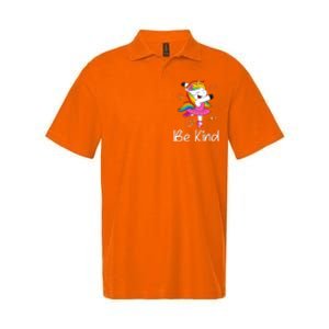 Dancing Unicorn Be Kind Anti Bullying Unity Day Orange Softstyle Adult Sport Polo