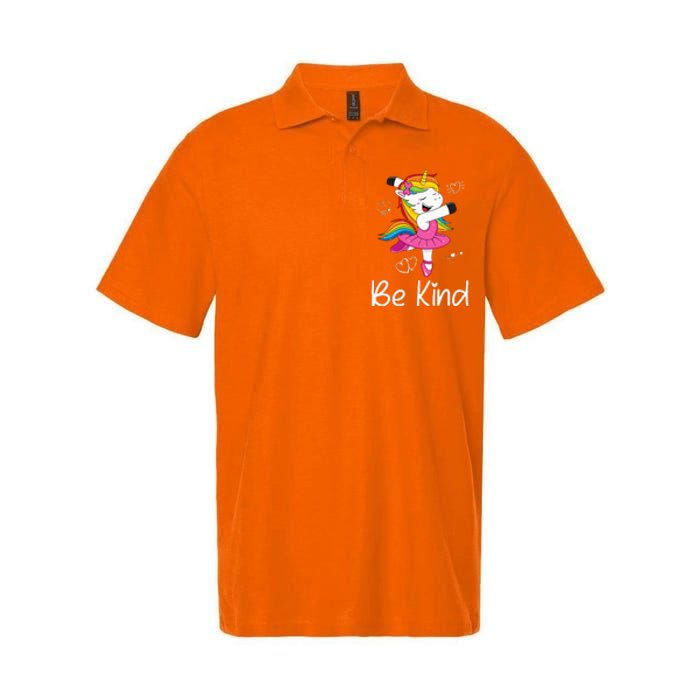 Dancing Unicorn Be Kind Anti Bullying Unity Day Orange Softstyle Adult Sport Polo