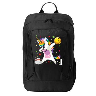 Dabbing Unicorn Bowling Funny Bowling City Backpack