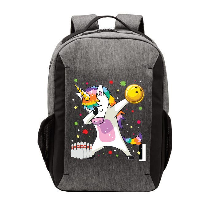 Dabbing Unicorn Bowling Funny Bowling Vector Backpack
