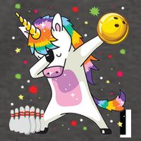 Dabbing Unicorn Bowling Funny Bowling Vector Backpack
