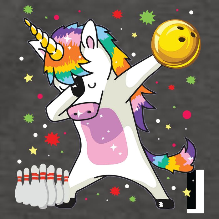Dabbing Unicorn Bowling Funny Bowling Vector Backpack
