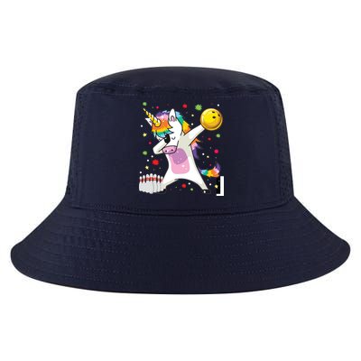 Dabbing Unicorn Bowling Funny Bowling Cool Comfort Performance Bucket Hat