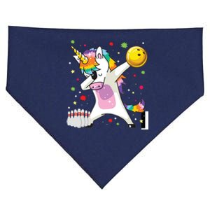 Dabbing Unicorn Bowling Funny Bowling USA-Made Doggie Bandana