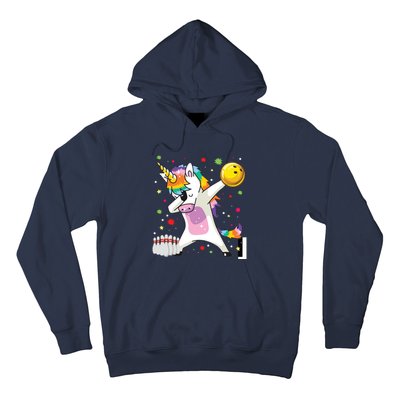 Dabbing Unicorn Bowling Funny Bowling Hoodie