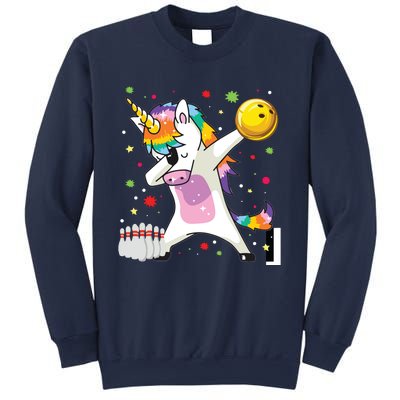 Dabbing Unicorn Bowling Funny Bowling Sweatshirt