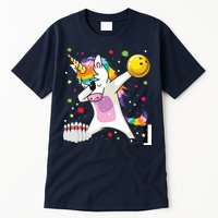 Dabbing Unicorn Bowling Funny Bowling Tall T-Shirt
