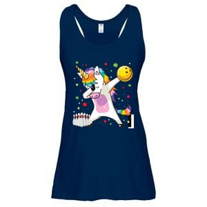 Dabbing Unicorn Bowling Funny Bowling Ladies Essential Flowy Tank