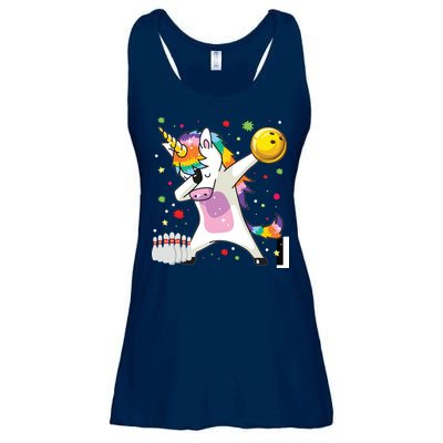 Dabbing Unicorn Bowling Funny Bowling Ladies Essential Flowy Tank