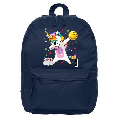 Dabbing Unicorn Bowling Funny Bowling 16 in Basic Backpack