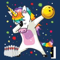 Dabbing Unicorn Bowling Funny Bowling Bag