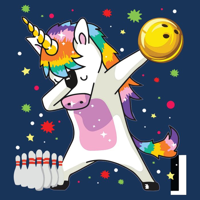 Dabbing Unicorn Bowling Funny Bowling Bag