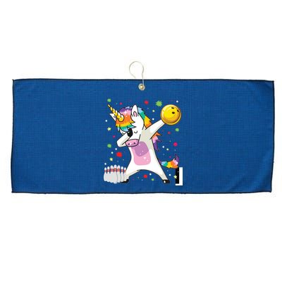 Dabbing Unicorn Bowling Funny Bowling Large Microfiber Waffle Golf Towel