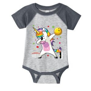 Dabbing Unicorn Bowling Funny Bowling Infant Baby Jersey Bodysuit