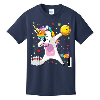 Dabbing Unicorn Bowling Funny Bowling Kids T-Shirt