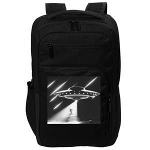 Down Ufo Bad Alien Funny Impact Tech Backpack