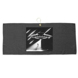 Down Ufo Bad Alien Funny Large Microfiber Waffle Golf Towel