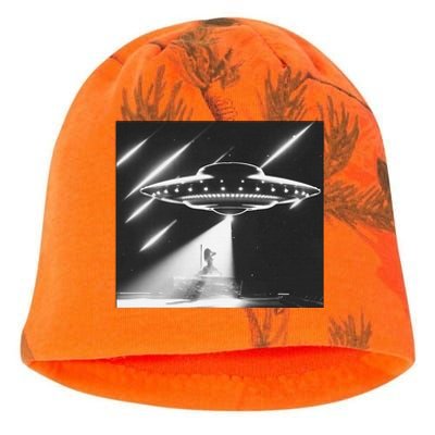 Down Ufo Bad Alien Funny Kati - Camo Knit Beanie