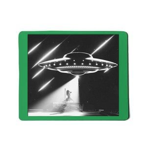 Down Ufo Bad Alien Funny Mousepad