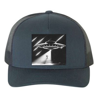 Down Ufo Bad Alien Funny Yupoong Adult 5-Panel Trucker Hat