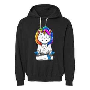 Dabbing Unicorn Brazilian Jiu Jitsu Mom Tee BJJ Garment-Dyed Fleece Hoodie