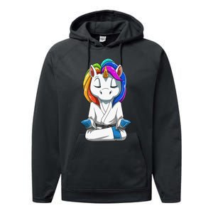 Dabbing Unicorn Brazilian Jiu Jitsu Mom Tee BJJ Performance Fleece Hoodie