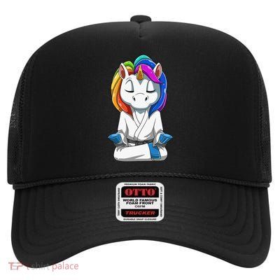 Dabbing Unicorn Brazilian Jiu Jitsu Mom Tee BJJ High Crown Mesh Back Trucker Hat