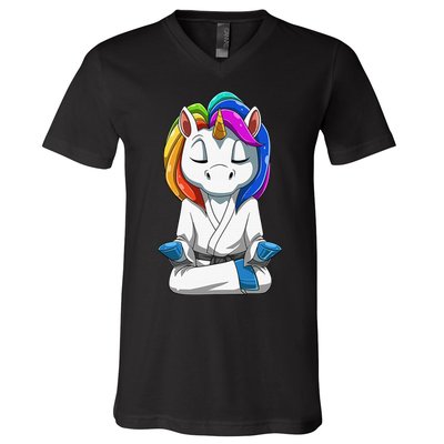Dabbing Unicorn Brazilian Jiu Jitsu Mom Tee BJJ V-Neck T-Shirt