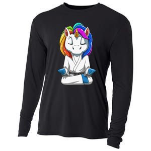 Dabbing Unicorn Brazilian Jiu Jitsu Mom Tee BJJ Cooling Performance Long Sleeve Crew