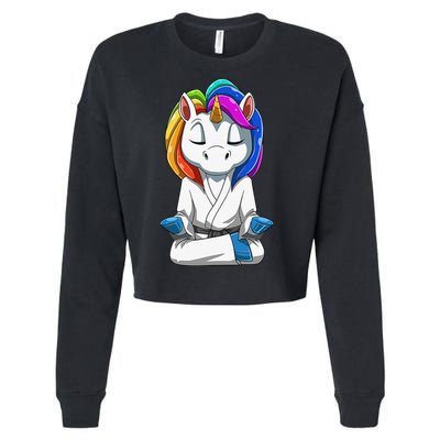 Dabbing Unicorn Brazilian Jiu Jitsu Mom Tee BJJ Cropped Pullover Crew