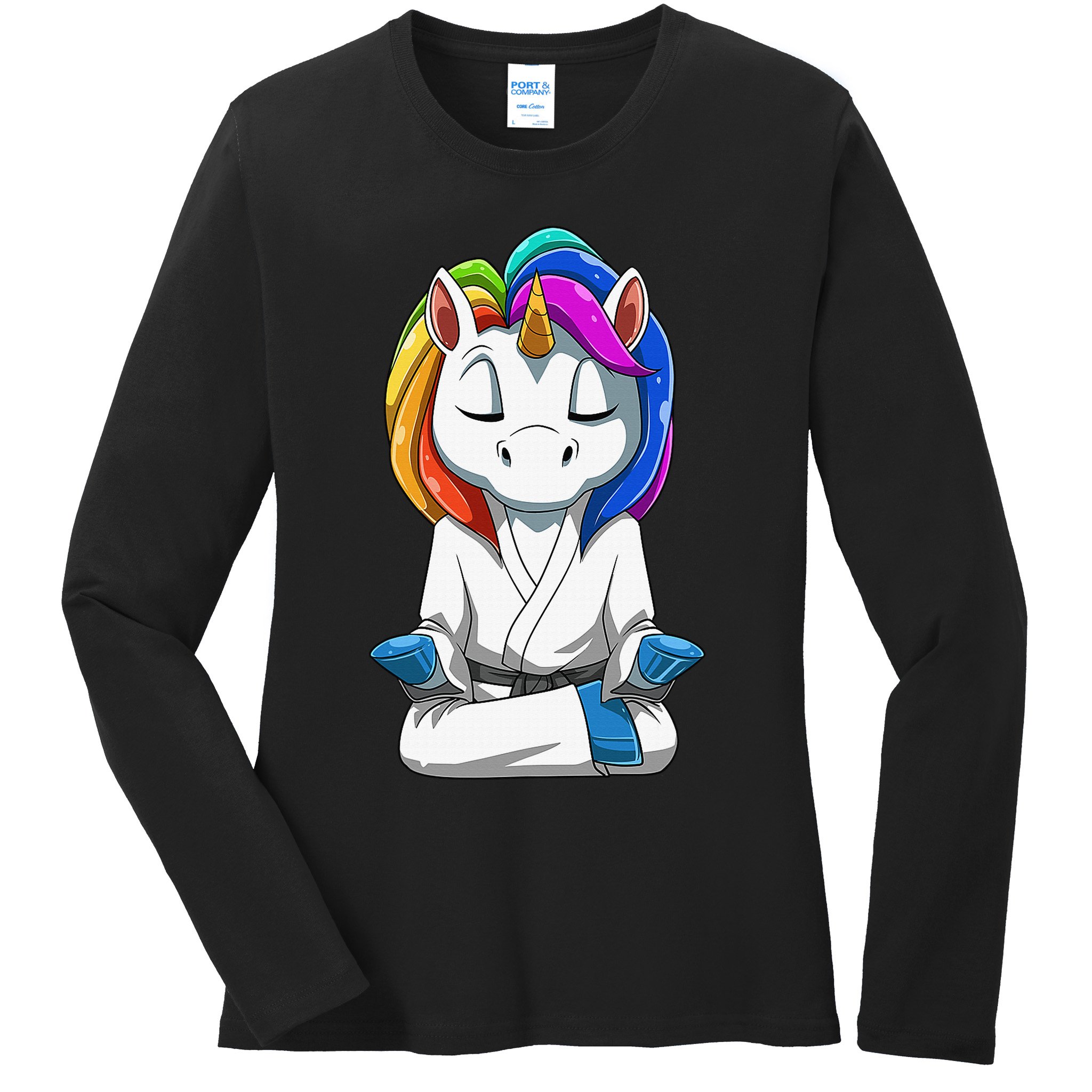 Dabbing Unicorn Brazilian Jiu Jitsu Mom Tee BJJ Ladies Long Sleeve Shirt