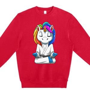 Dabbing Unicorn Brazilian Jiu Jitsu Mom Tee BJJ Premium Crewneck Sweatshirt