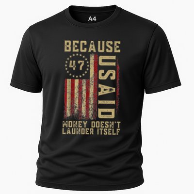 D.O.G.E. Usaid Because Money DoesnT Launder Itself Cooling Performance Crew T-Shirt