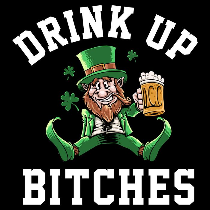 Drink Up Bitches Funny Leprechaun St Patrick's Day 16 in Basic Backpack