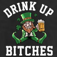Drink Up Bitches Funny Leprechaun St Patrick's Day 25L Jumbo Tote