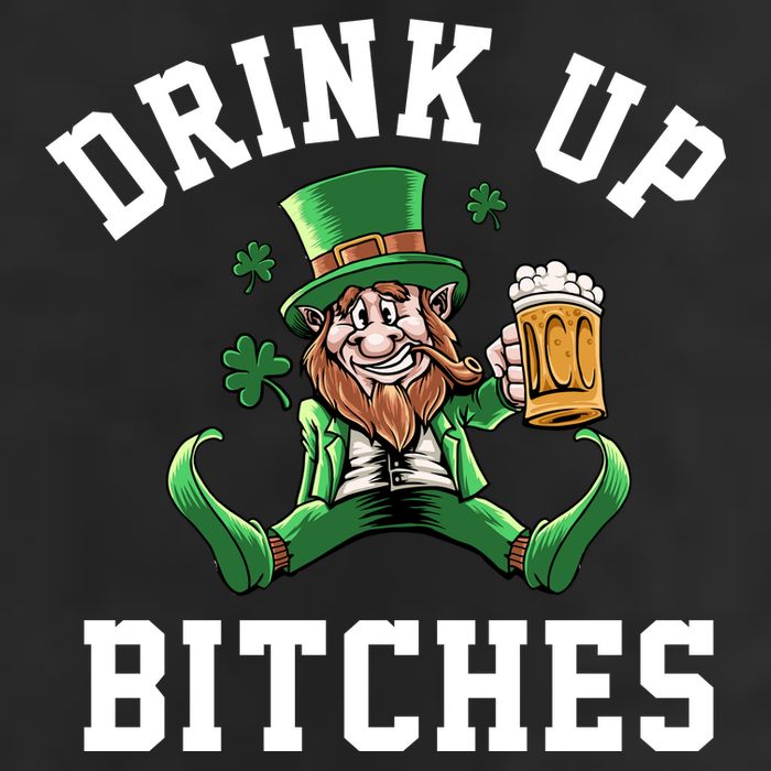 Drink Up Bitches Funny Leprechaun St Patrick's Day 25L Jumbo Tote
