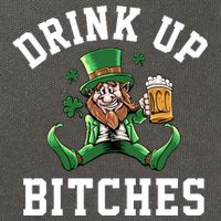 Drink Up Bitches Funny Leprechaun St Patrick's Day Cotton Canvas Backpack