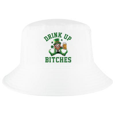 Drink Up Bitches Funny Leprechaun St Patrick's Day Cool Comfort Performance Bucket Hat
