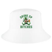 Drink Up Bitches Funny Leprechaun St Patrick's Day Cool Comfort Performance Bucket Hat