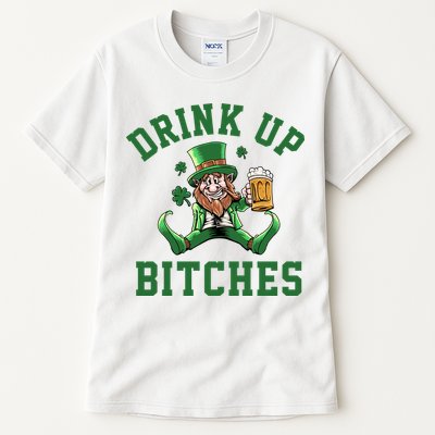 Drink Up Bitches Funny Leprechaun St Patrick's Day Tall T-Shirt
