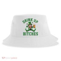 Drink Up Bitches Funny Leprechaun St Patrick's Day Sustainable Bucket Hat