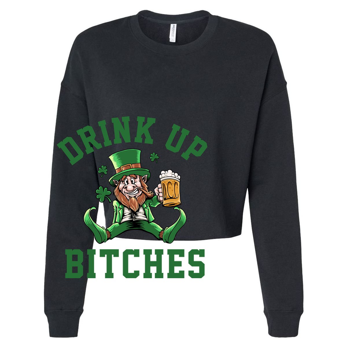 Drink Up Bitches Funny Leprechaun St Patrick's Day 15oz Campfire Ceramic Mug